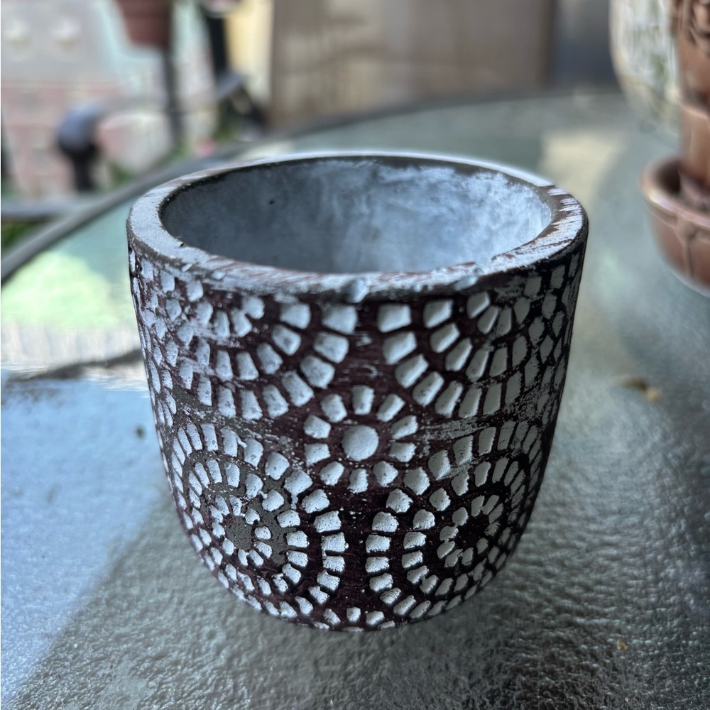 Small Geometric Pottery Planter